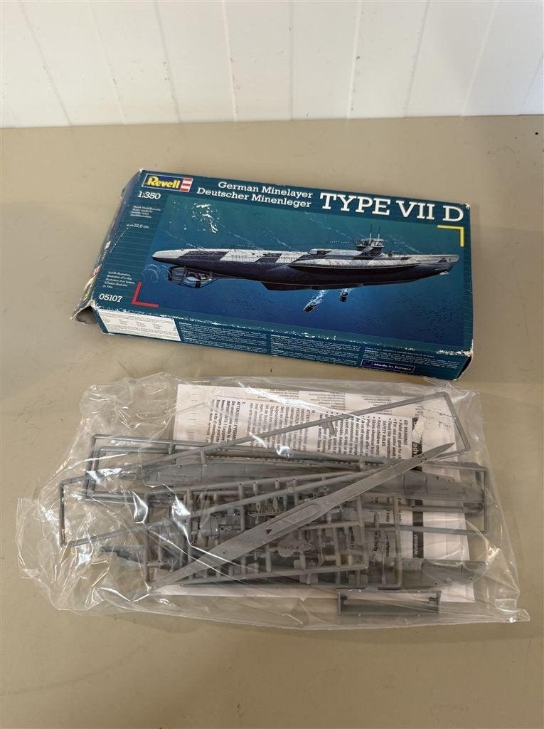 Revell 05107 Duitse Onderzeeer - U-Boot Type VII D - 1:350, Ophalen of Verzenden, Nieuw, 1:200 of kleiner, Revell