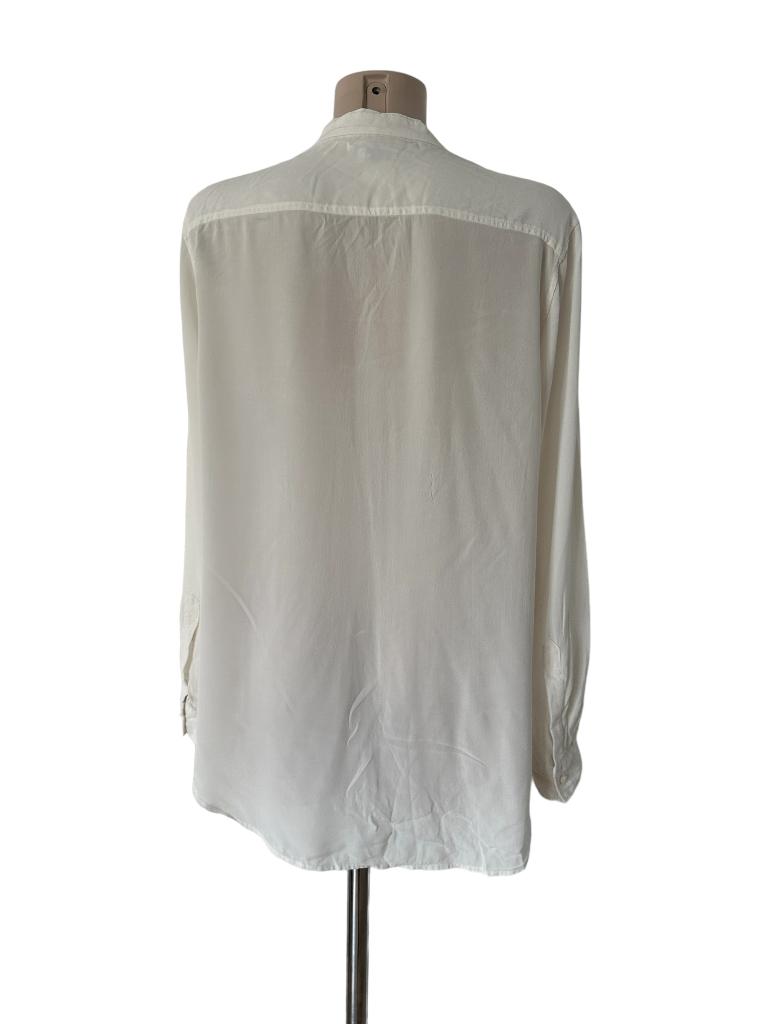 Closed blouse M, Wit, Ophalen of Verzenden, Zo goed als nieuw