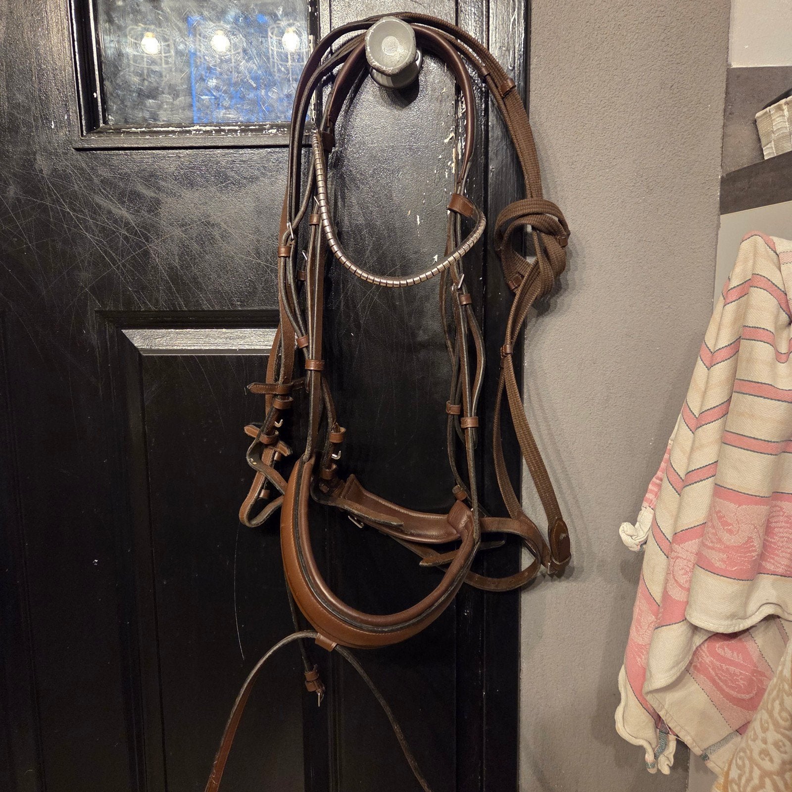 Mooi bruin hoofdstel maat Full incl teugels, Dieren en Toebehoren, Paarden en Pony's | Hoofdstellen en Tuigage, Bruin, Ophalen of Verzenden
