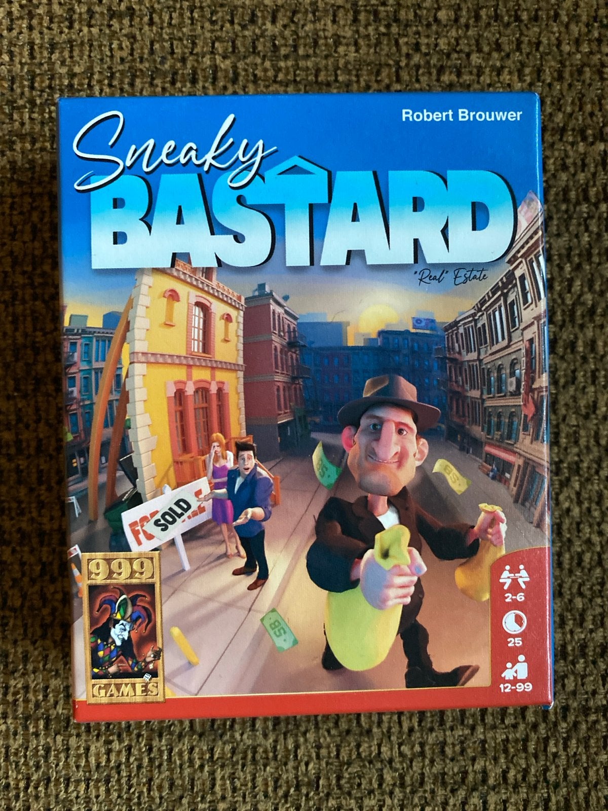 Sneaky Bastard - Real Estate kaartspel, Drie of vier spelers, Ophalen of Verzenden, Zo goed als nieuw