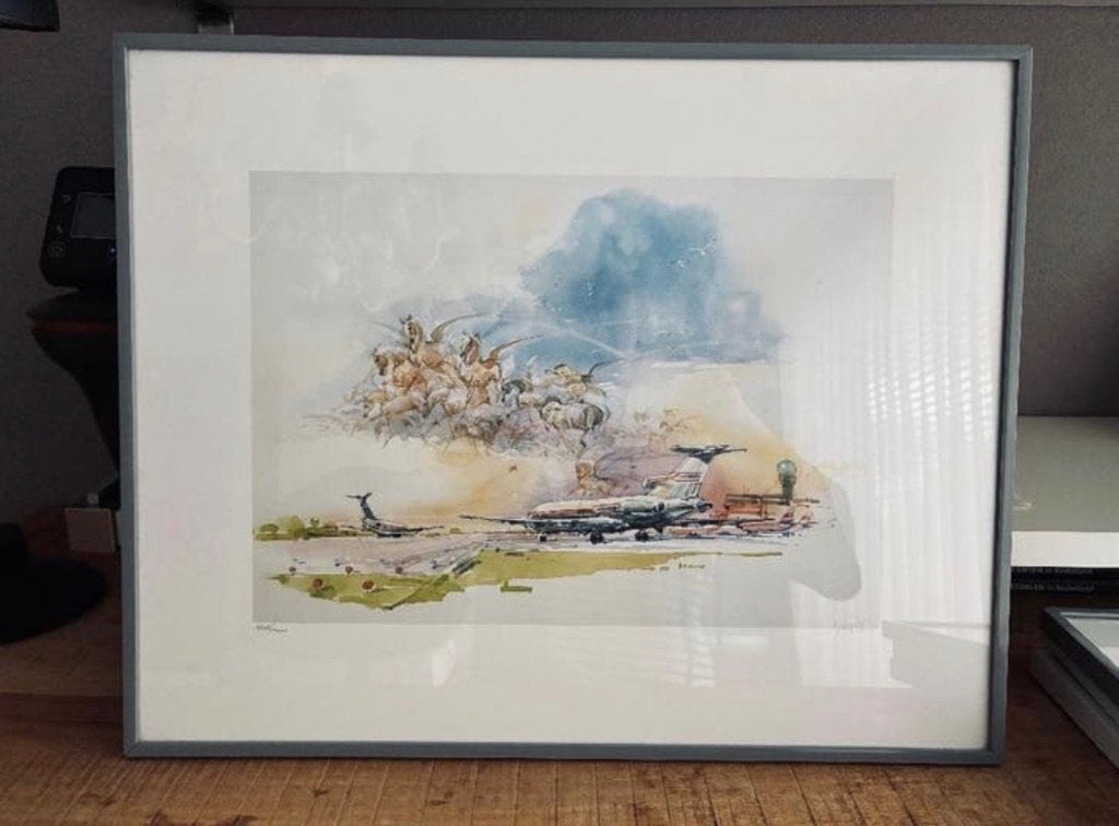 Kunst aquarellen van nenad karpov, Ophalen, Aquarel, Ingelijst