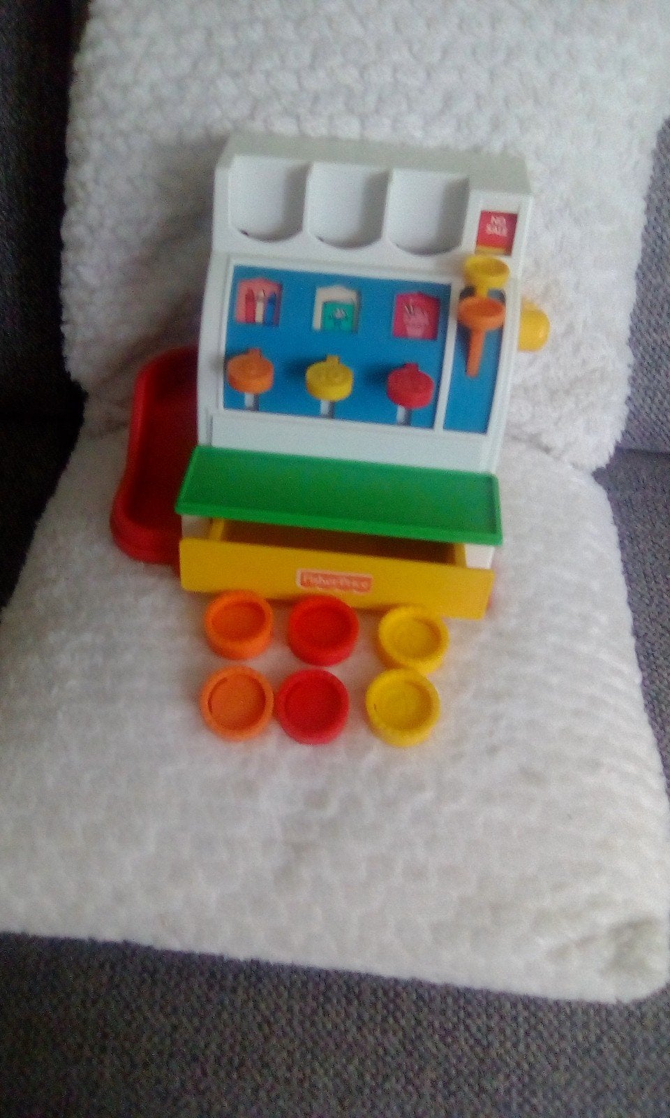 Fisher price Kassa compleet met 6 munten, Ophalen, Speelset