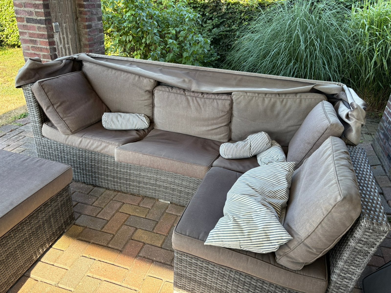 Loungeset, Tuin en Terras, Tuinsets en Loungesets, Ophalen, 5 zitplaatsen, Kunststof, Gebruikt