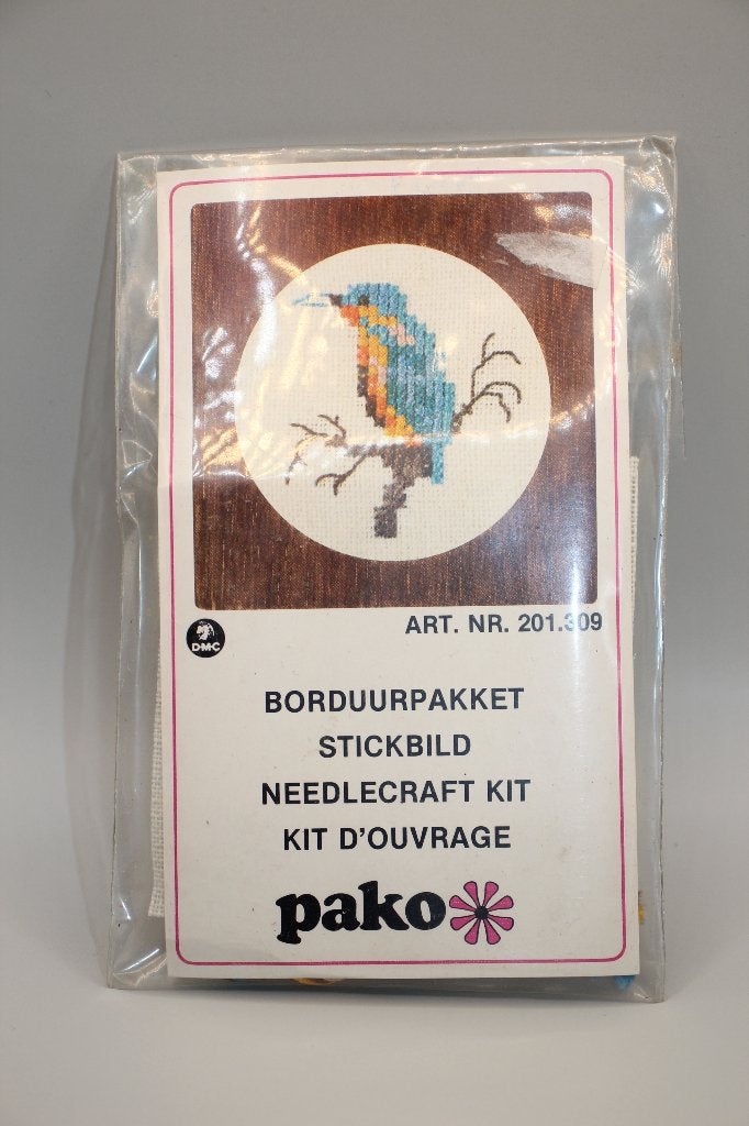 Borduurpakket Pako DMC IJsvogel #4205, Ophalen of Verzenden, Nieuw, Handborduren, Borduurpakket