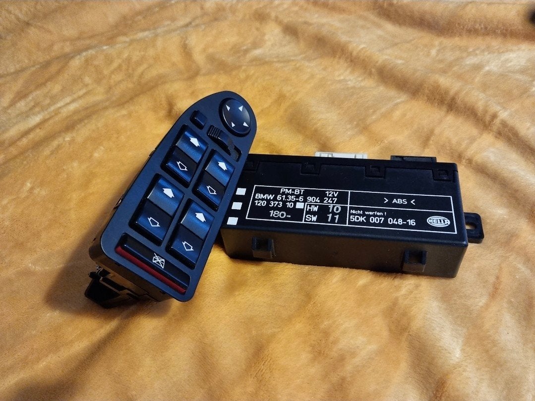 elektrisch inklapbare spiegel module en knop BMW E39/E38, Auto-onderdelen, Ophalen of Verzenden