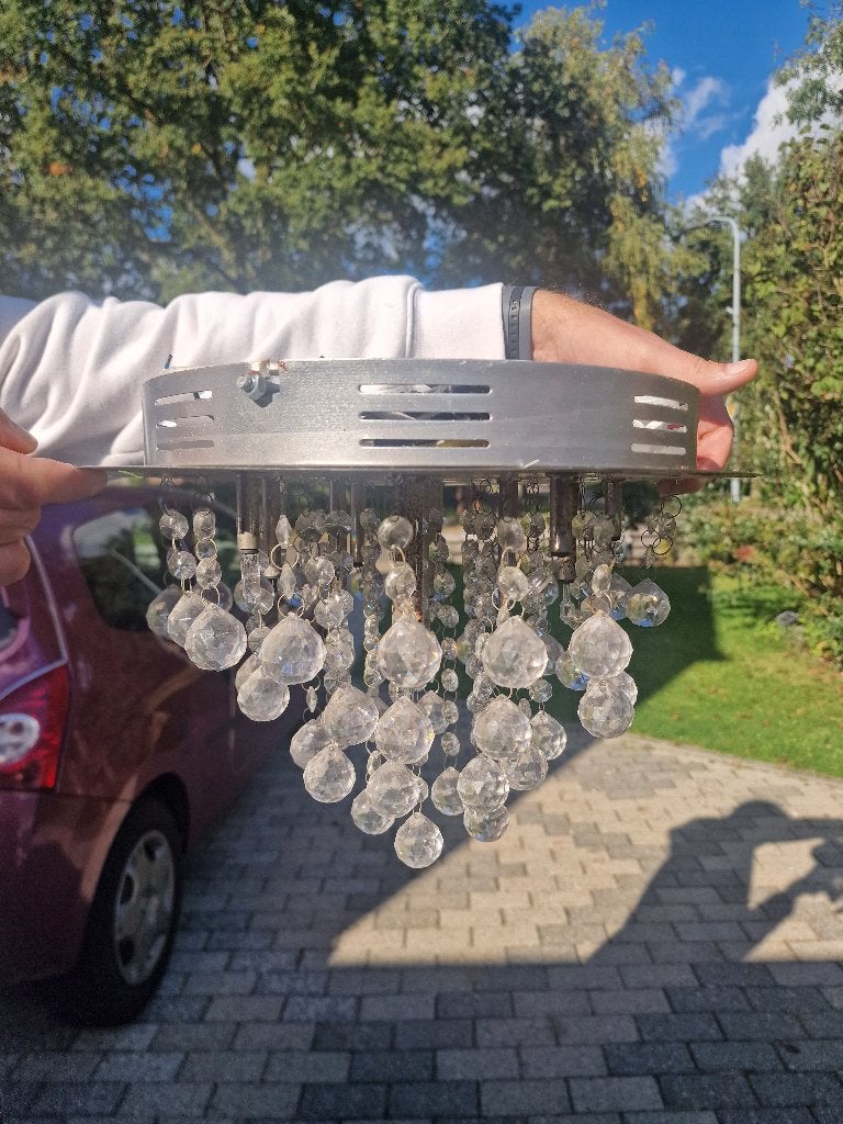 Plafondlamp kristal, Ophalen, Gebruikt, Overige fittingen, Plafondlamp