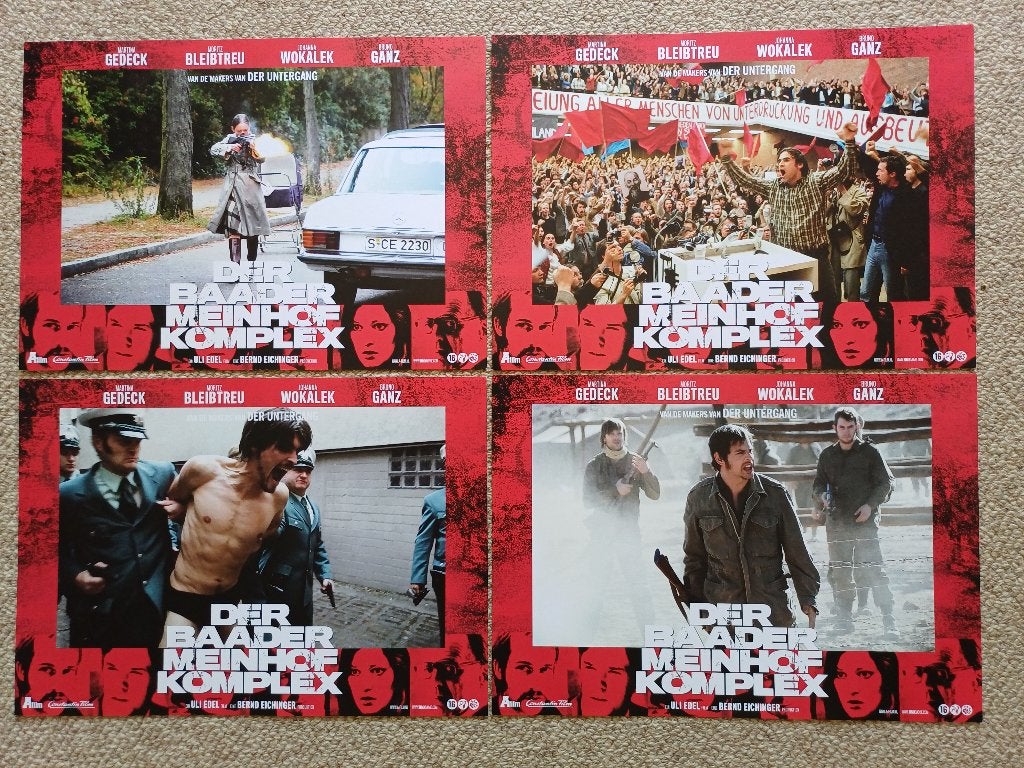DER   BAADER   MEINHOF   KOMPLEX   NED.     lobbycard set., Verzenden, Nieuw, A1 t/m A3, Film en Tv