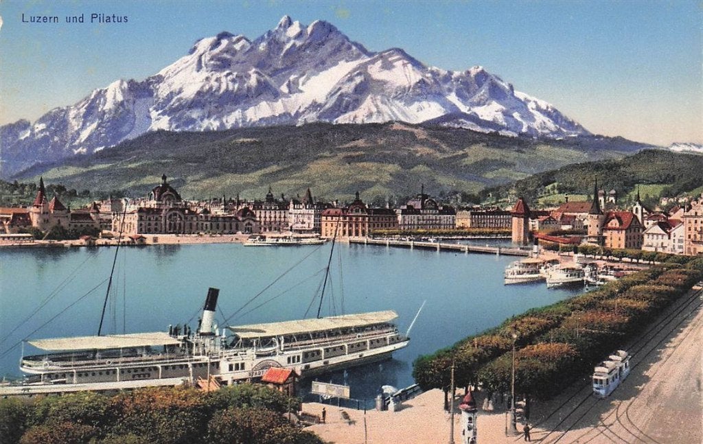702-454-007 Luzern Und Pilatus, Verzamelen, Ansichtkaarten | Buitenland, Verzenden, Voor 1920, Overig Europa