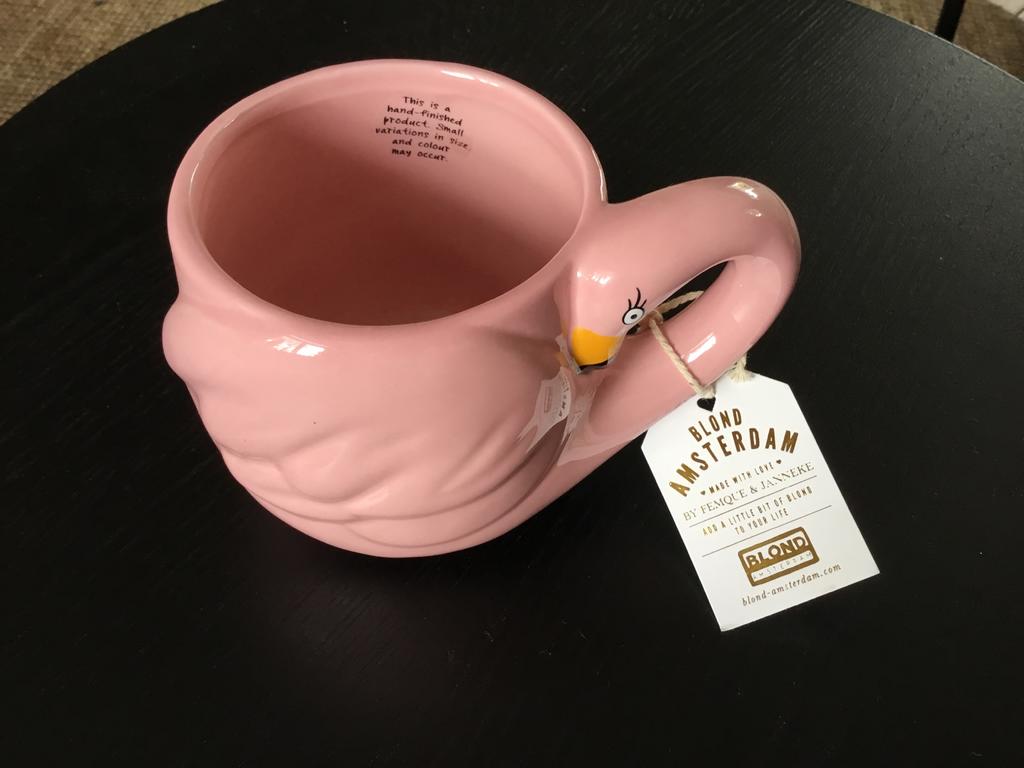 Blond Amsterdam Flamingo Mok - Nieuw met label, Ophalen of Verzenden, Nieuw, Aardewerk, Kop(pen) en/of Schotel(s)