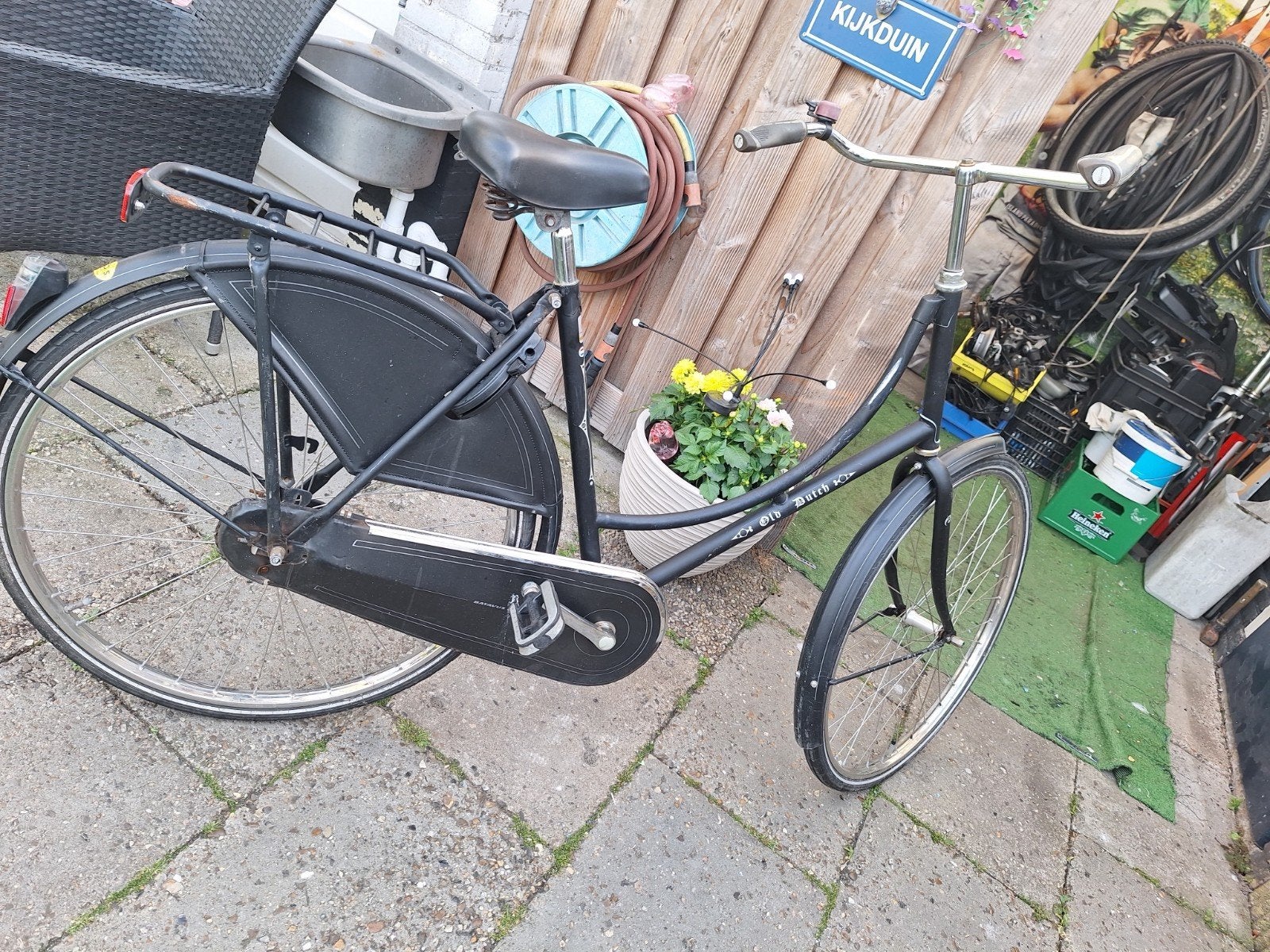 Mooie zwarte 28 inch opoefiets met terugtraprem, Fietsen en Brommers, Fietsen | Dames | Omafietsen, Ophalen, Gebruikt, Terugtraprem