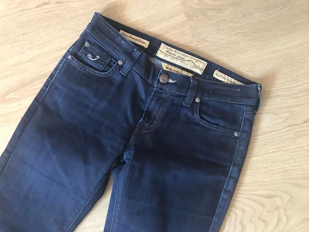 Jeans spijkerbroek Jacob Cohen model 711 maat 29, Ophalen of Verzenden, Zo goed als nieuw, Blauw, W28 - W29 (confectie 36)