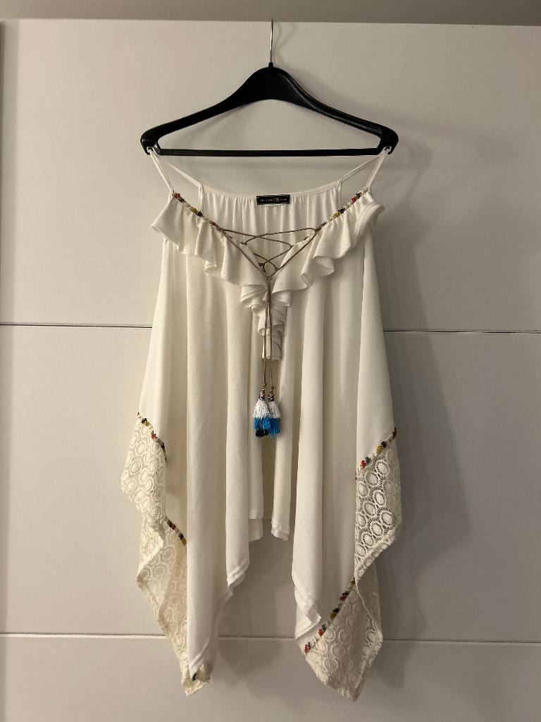 My Story witte blouse met pluimen, Kleding | Dames, Maat 46/48 (XL) of groter, Ophalen of Verzenden, Zo goed als nieuw, Wit