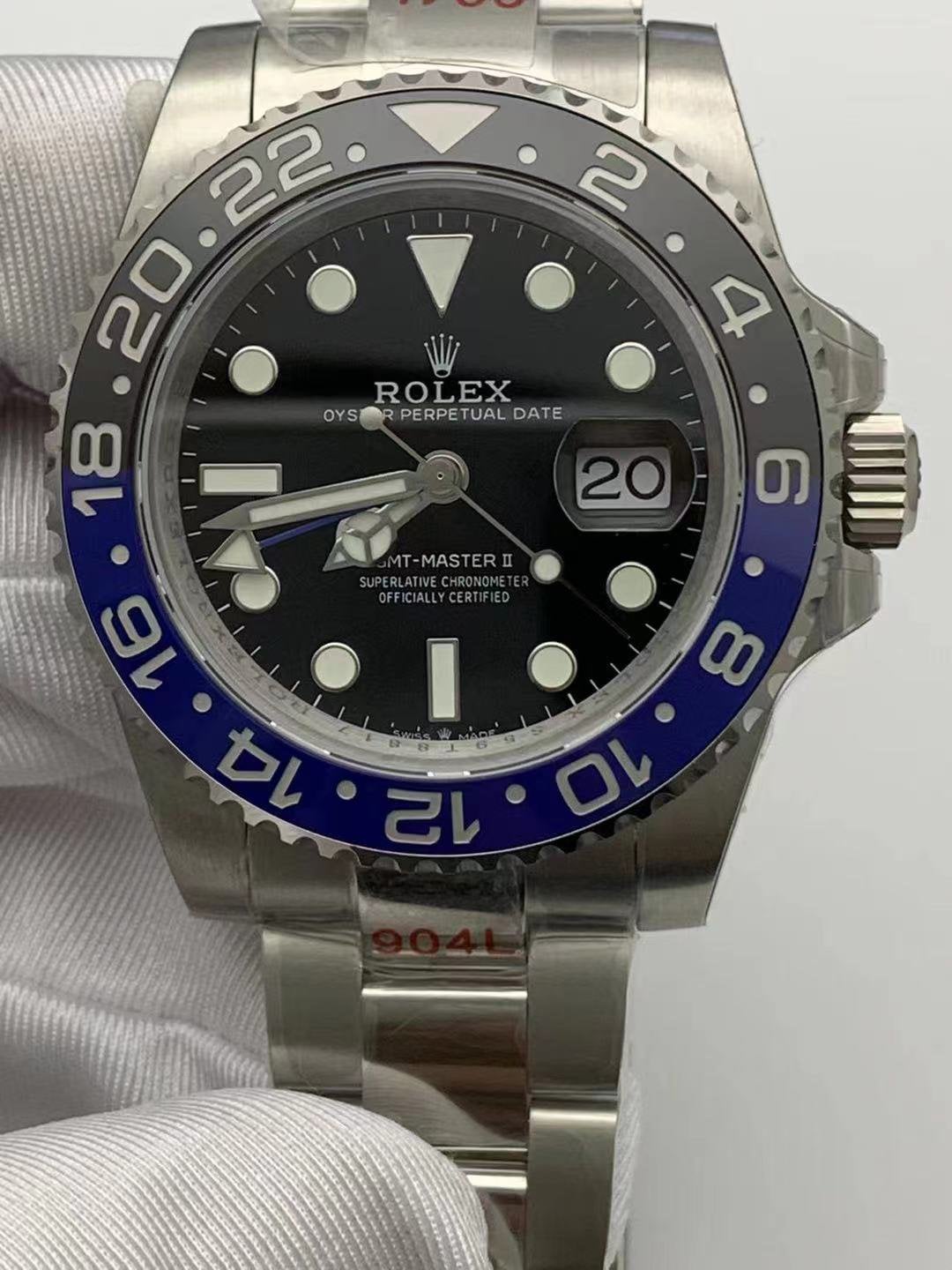Rolex GMT-Master II Batman, Staal, Polshorloge, Nieuw, Ophalen of Verzenden