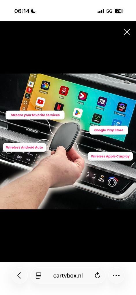 Car TV Box: YouTube, Netflix, Playstore in je auto!, Ophalen of Verzenden, Nieuw