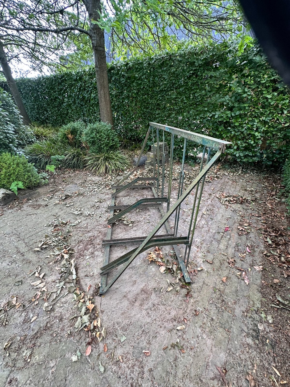 Stevige, vintage fietsenrek voor 6 fietsen., Fietsen en Brommers, Fietsaccessoires | Fietsenrekken, Ophalen, Gebruikt