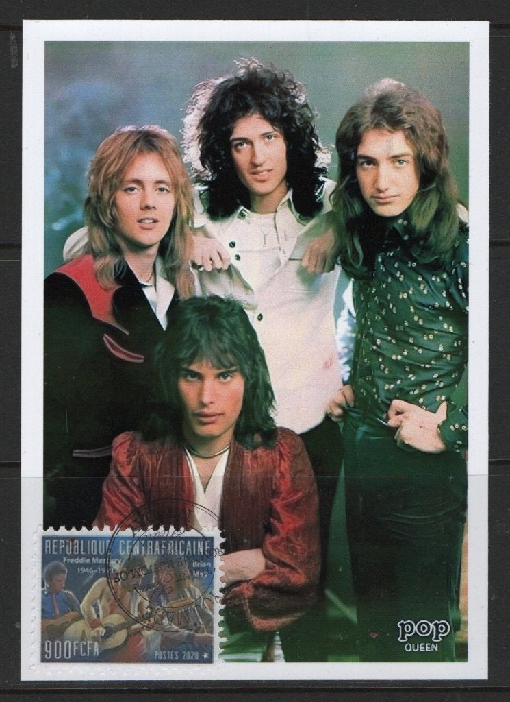 X4) postkaart Freddie Mercury USA QUIN GROUP, Verzenden, Gestempeld