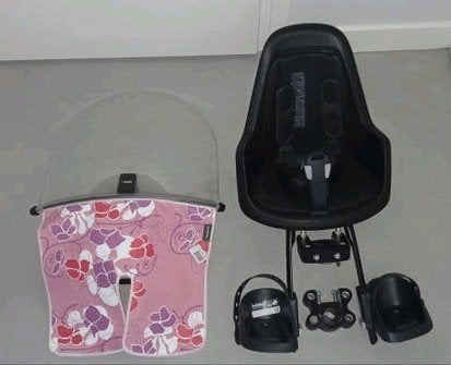 Bobike mini one fietsstoeltje voorop zgan met 2 adapters izg, Ophalen, Voetsteuntjes, Zo goed als nieuw, Bobike One