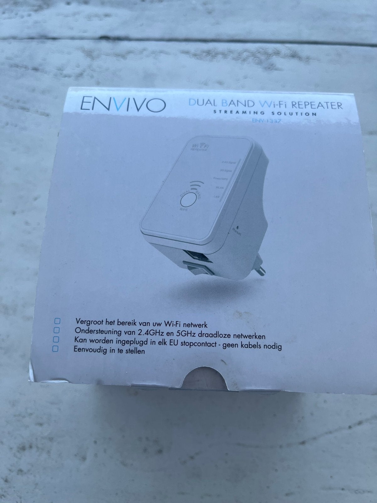 Envivo Dual Band WiFi Repeater - Compleet met doos, Ophalen of Verzenden, Zo goed als nieuw