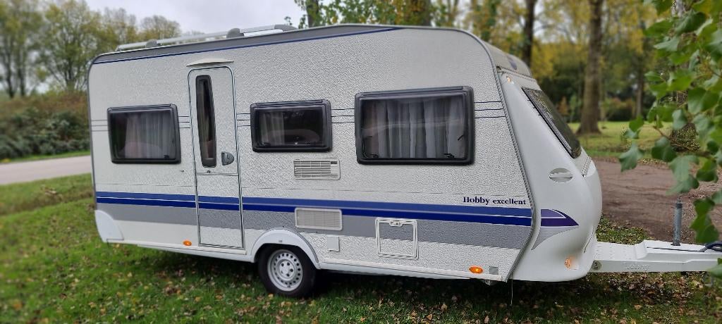 Hobby 455 UF met Nieuwe Dorema voortent 270 diep!, Rondzit, Hobby, Bedrijf, 750 - 1000 kg