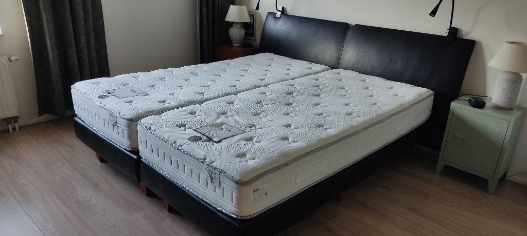 Bedden, verstelbaar,Velda Boxspring CARLTON 90x200, Ophalen, 90 cm, Modern en comfortabel, Zwart
