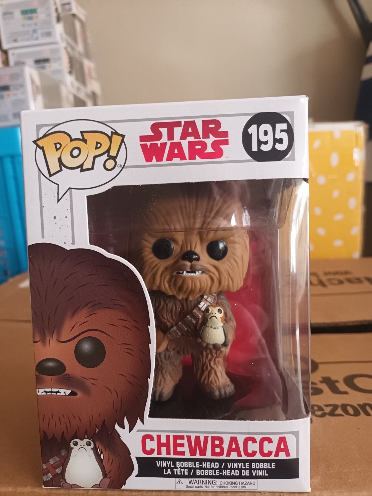 Funko Pop! Star Wars Chewbacca met Porg #195, Ophalen of Verzenden, Nieuw