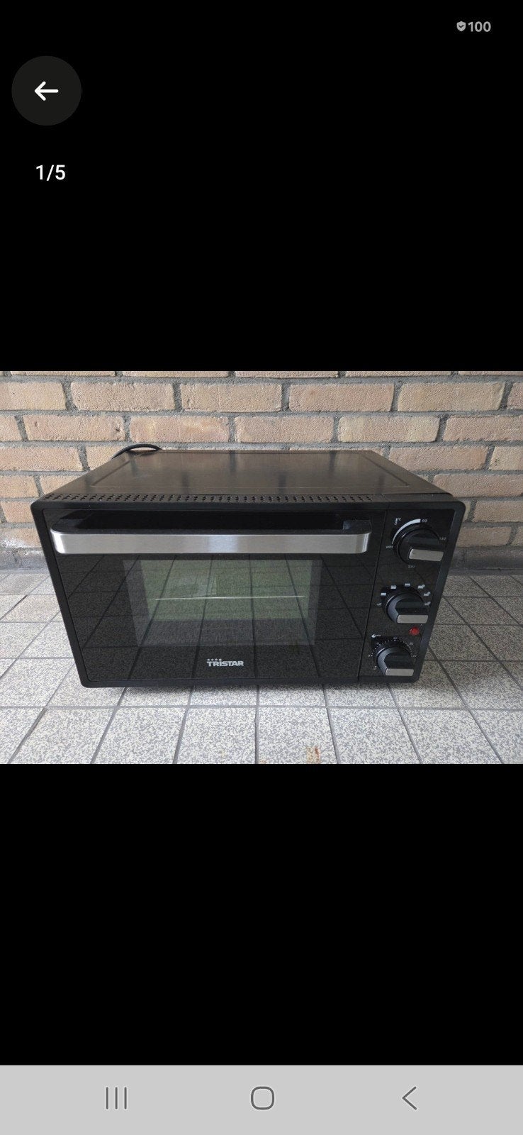 Tristar oven, Witgoed en Apparatuur, Ovens, Gebruikt, Hete lucht, Ophalen of Verzenden, Vrijstaand