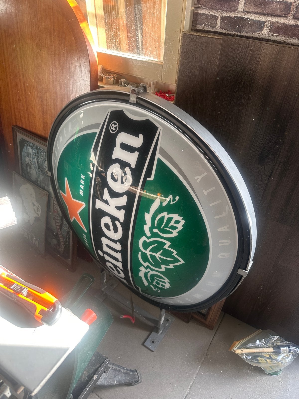 Heineken reclame mancave, Ophalen of Verzenden, Lichtbak of (neon) lamp