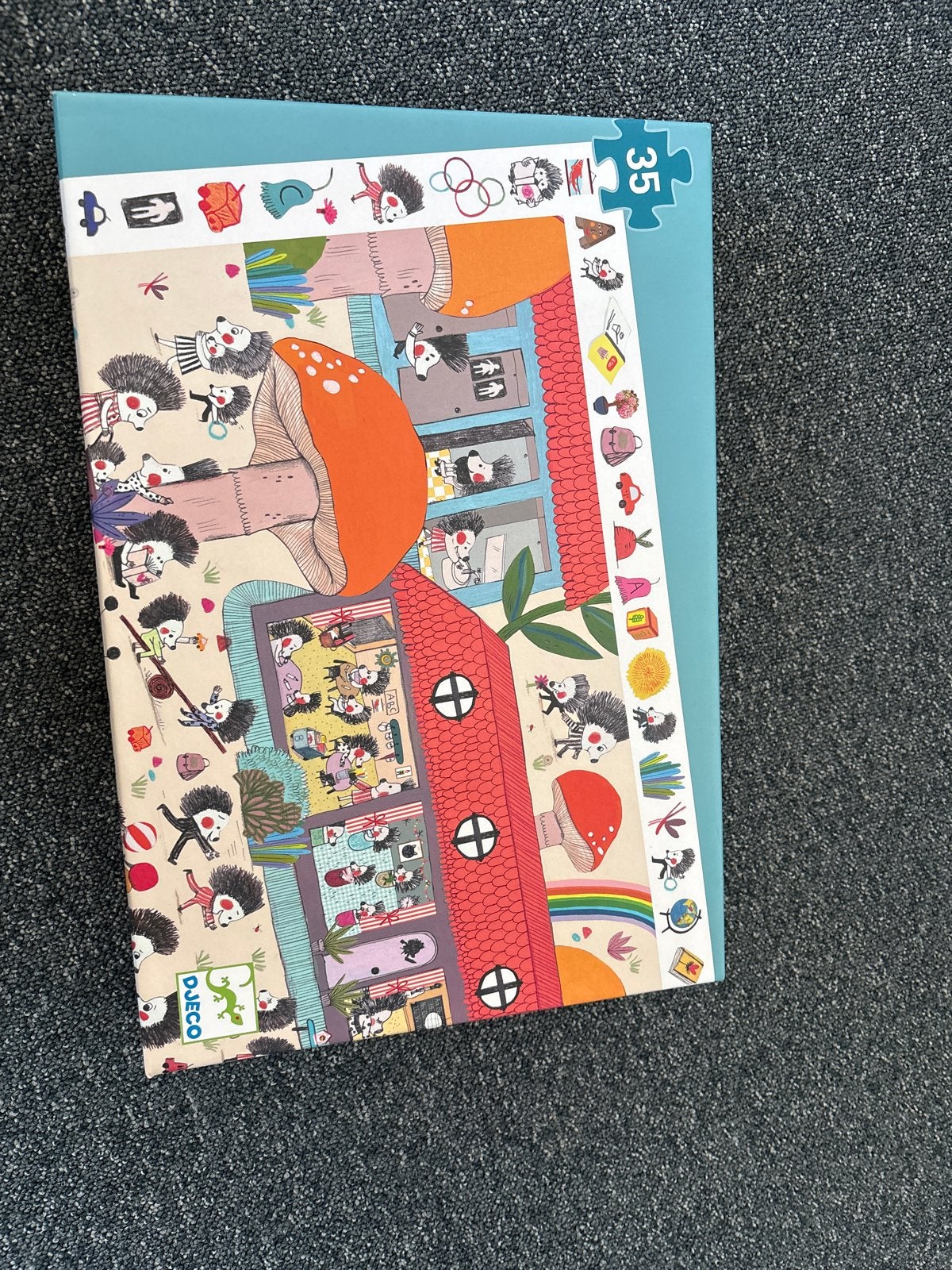 Djeco Puzzel Egelhuis 35 stukjes, Ophalen of Verzenden, 10 tot 50 stukjes, Gebruikt, 4 tot 6 jaar