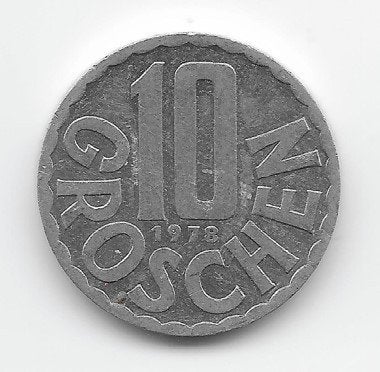 Oostenrijk 10 groschen 1978 KM# 2878, Verzenden, Oostenrijk, Losse munt