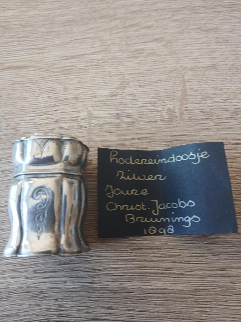 Zilveren loderein doosje Joure 1898, Antiek en Kunst, Ophalen of Verzenden