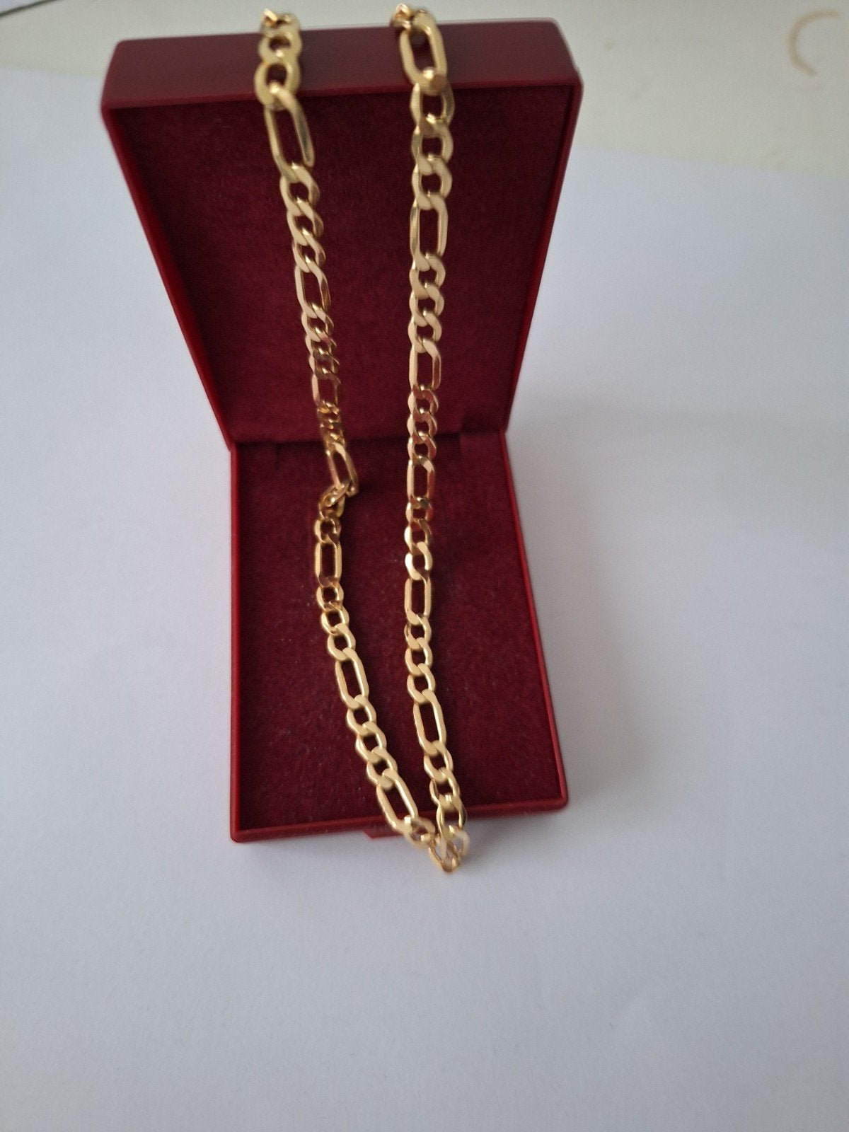Figaro schakel ketting 14 karaat goud 65 cm, Sieraden, Tassen en Uiterlijk, Kettingen, Ophalen of Verzenden, Zo goed als nieuw