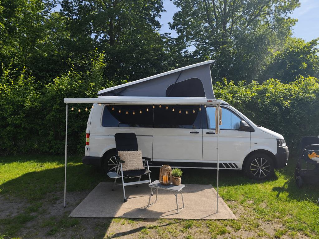 VW camper T5 verlengde uitvoering, Buscamper of Camperbus, Luifel, Volkswagen, 7 tot 12 maanden geleden