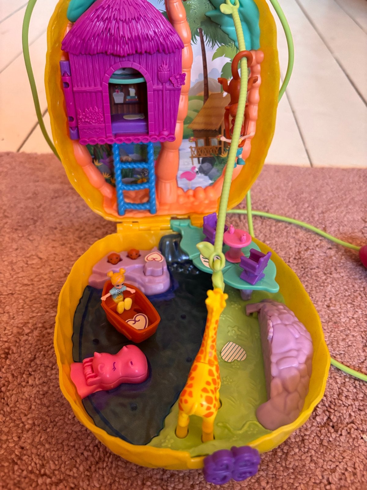 Polly Pocket Ananas Avontuur Speelset met Accessoires, Kinderen en Baby's, Speelgoed | Overig, Ophalen of Verzenden, Gebruikt