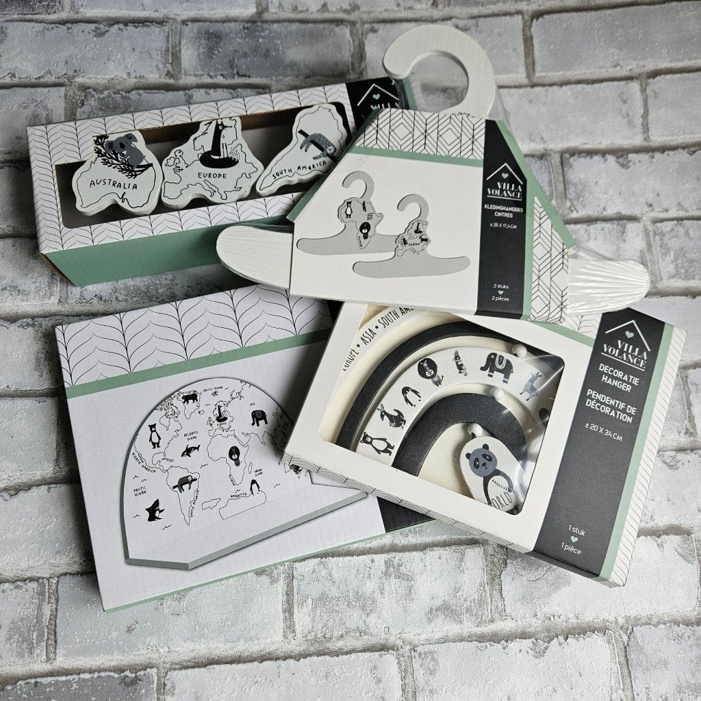 Kinderkamer decoratie bundel, landen , wilde dieren