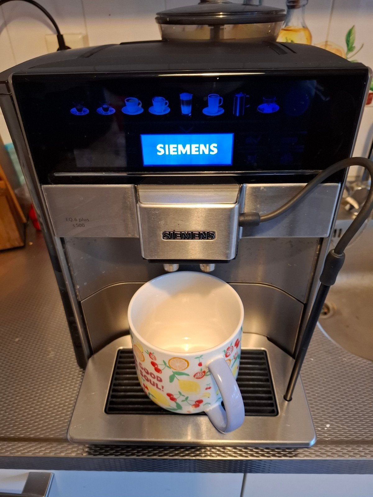 Siemens EQ.6 Plus S500 Volautomatische Espressomachine, Ophalen, Gebruikt, Espresso apparaat, Koffiebonen