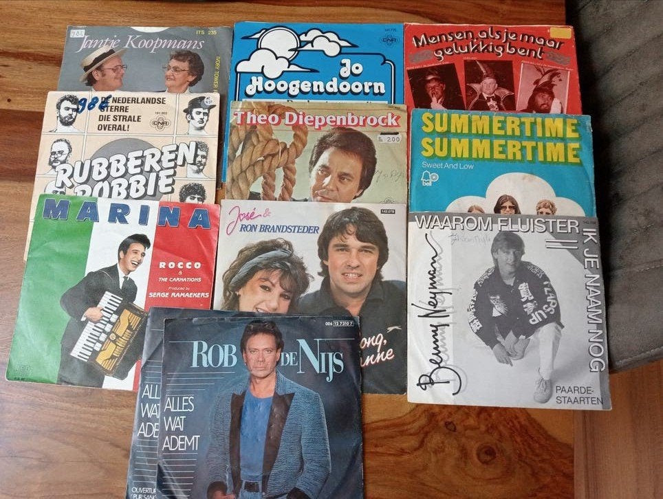 Partij Nederlandse Pop Singles - Rob de Nijs, Benny Neyman, Gebruikt, Pop, 7 inch, Ophalen of Verzenden