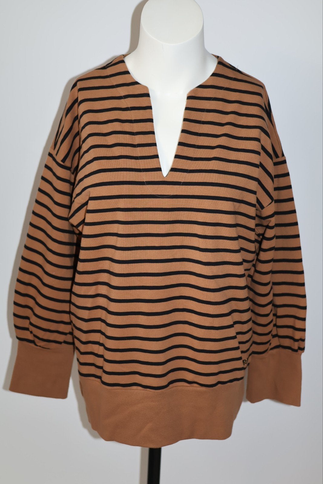 Studio Anneloes gestreepte trui maat 40/L beige zwart, Studio Anneloes, Ophalen of Verzenden, NL, Beige