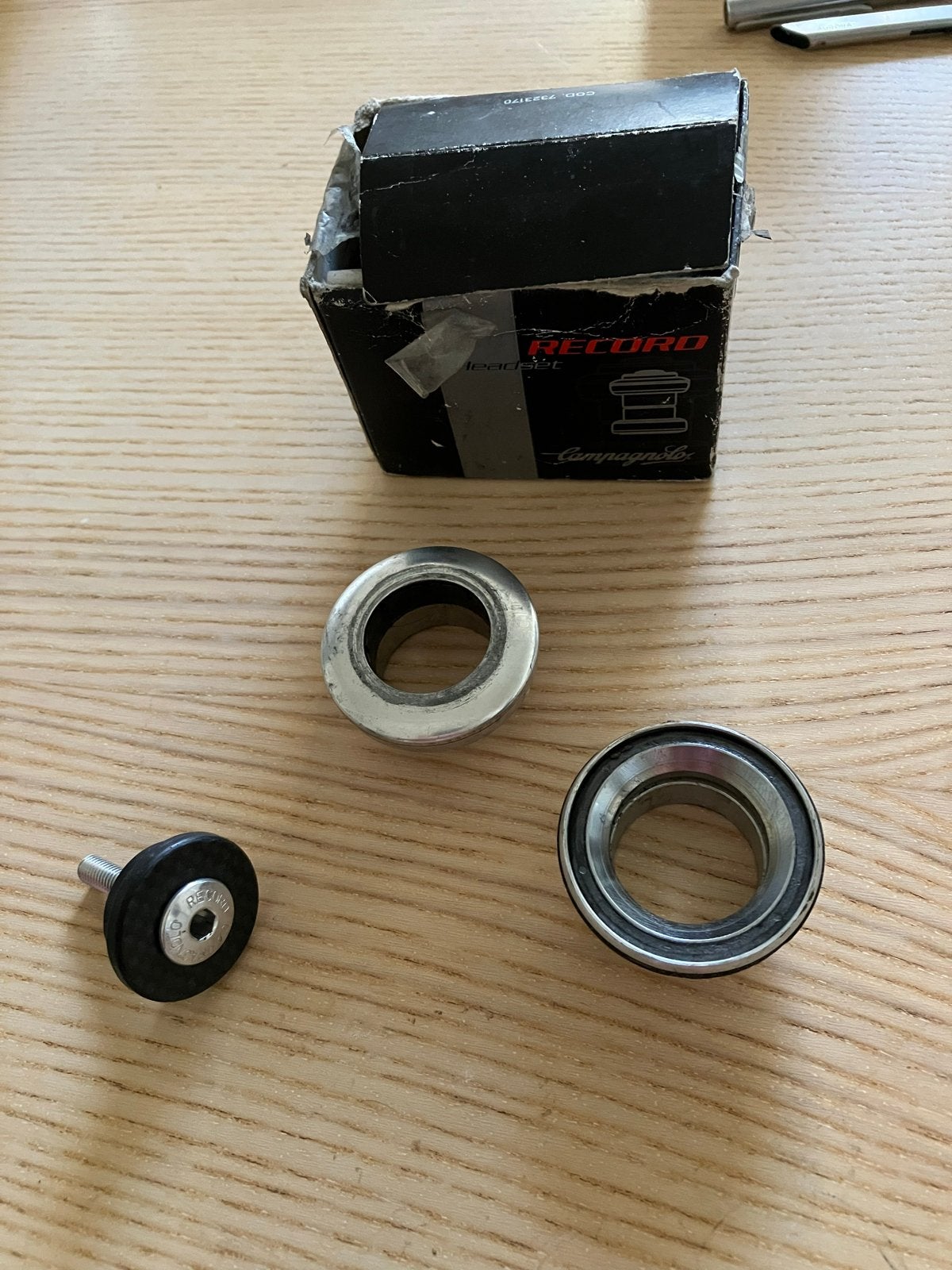 Campagnolo Record 1" Threadless Headset, Gebruikt, Overige typen, Ophalen of Verzenden, Aluminium