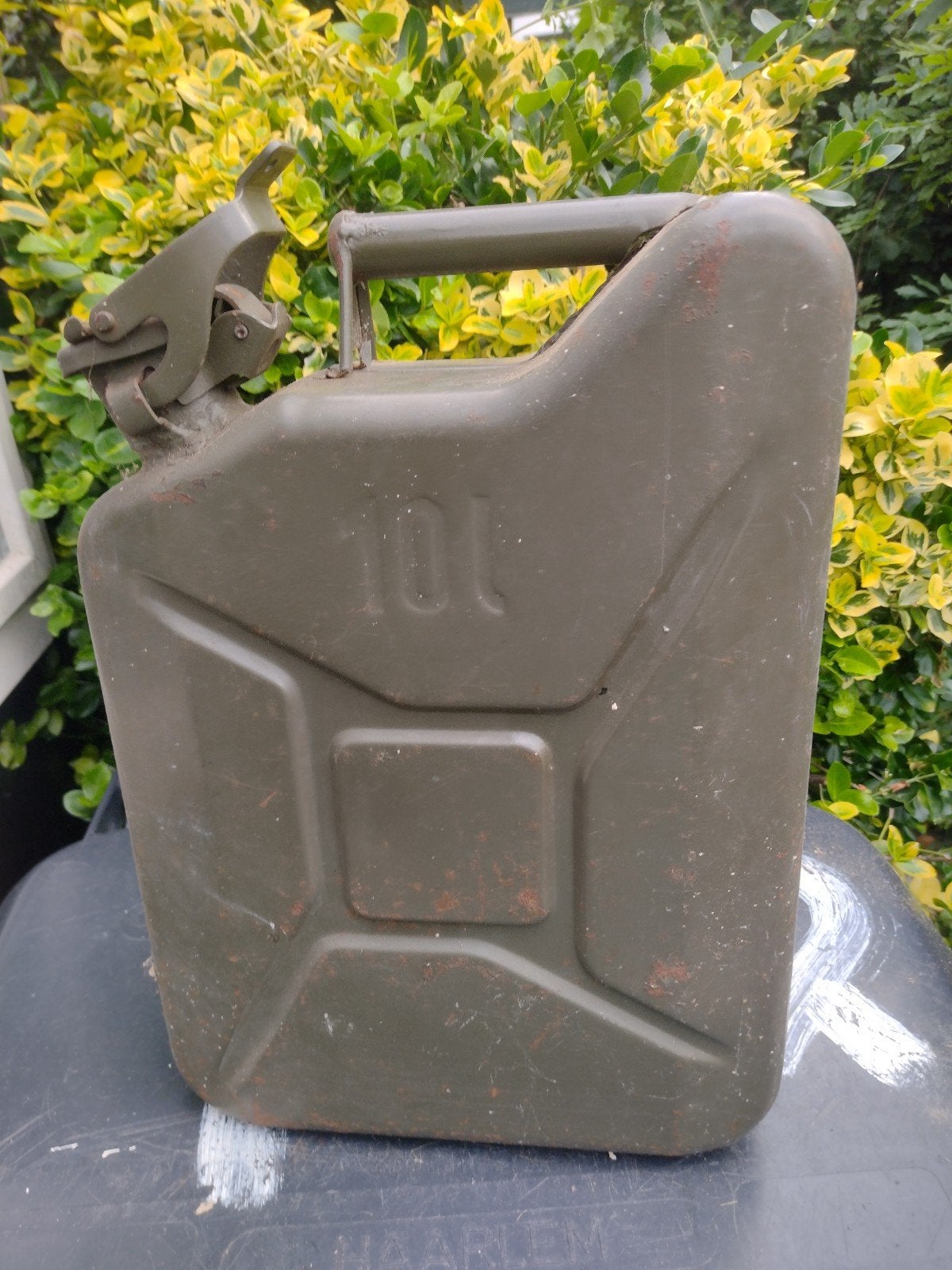 Vintage Jerrycan 10L - Legergroen, Ophalen of Verzenden, Overige soorten, Overige gebieden, Overige typen