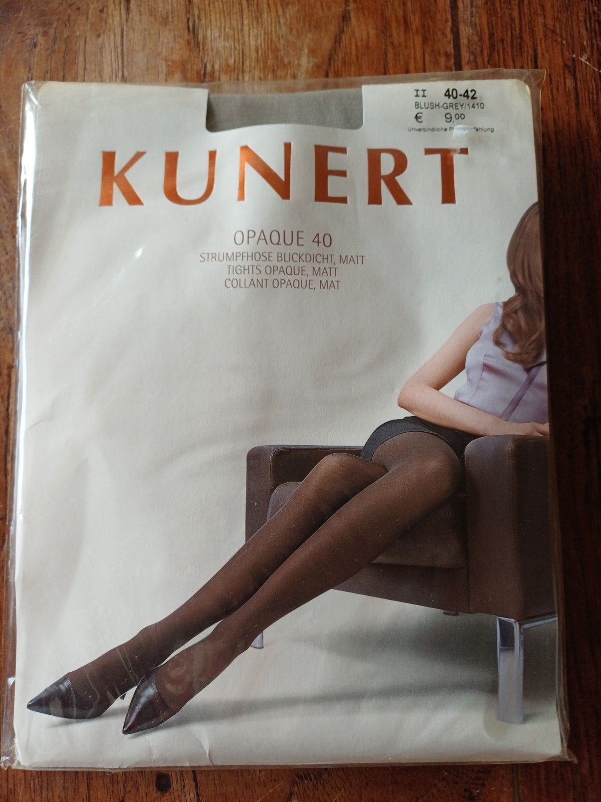 KUNERT OPAQUE 40 Panty - Blush-Grey/1410 - Maat 40-42, KUNERT, Nieuw, Maat 40/42 (M), Ophalen of Verzenden