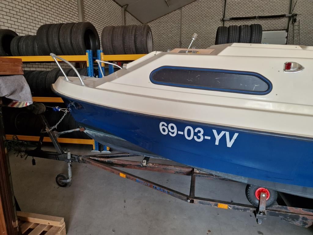 Te koop Shetland 535 gerestaureerd, Watersport en Boten, Ophalen, Shetland, Minder dan 70 pk, Buitenboordmotor