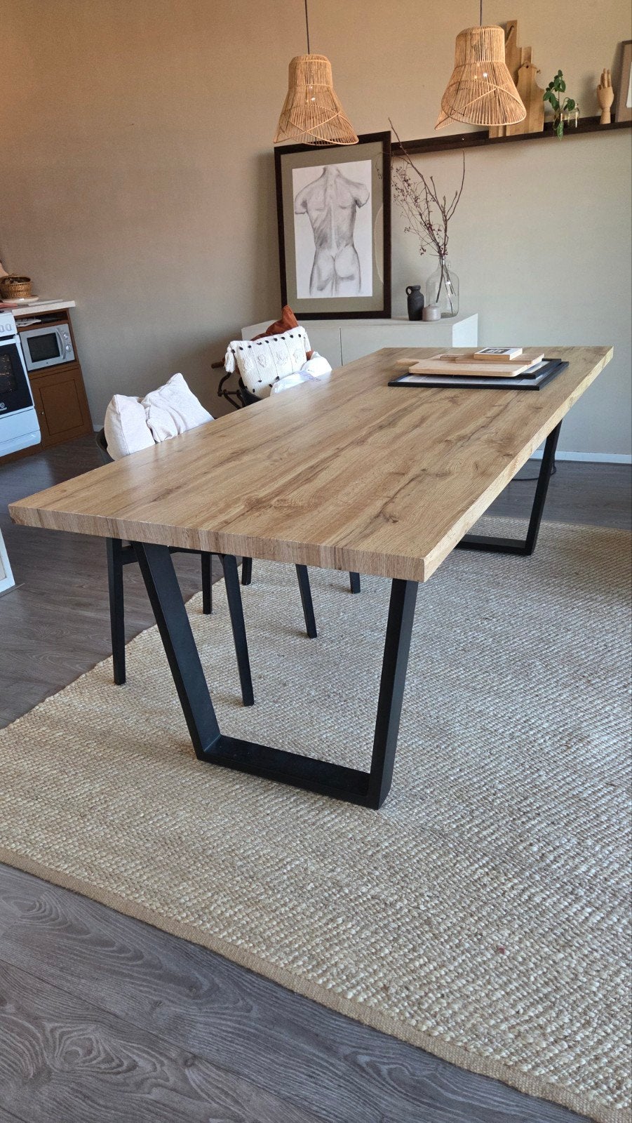 eettafel, Huis en Inrichting, Ophalen, Gebruikt, Rechthoekig, 50 tot 100 cm
