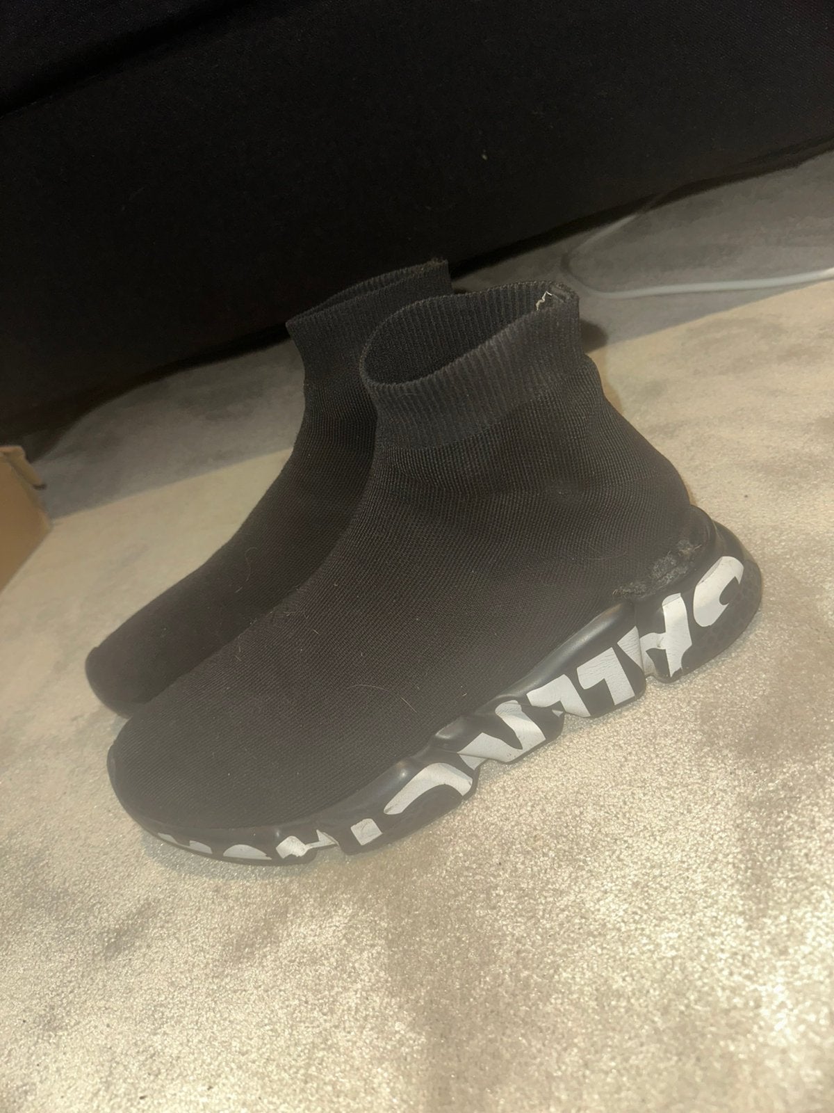 Orginele balenciaga speed 1.0 graffiti, Zwart, Ophalen of Verzenden, Sneakers of Gympen, Gedragen