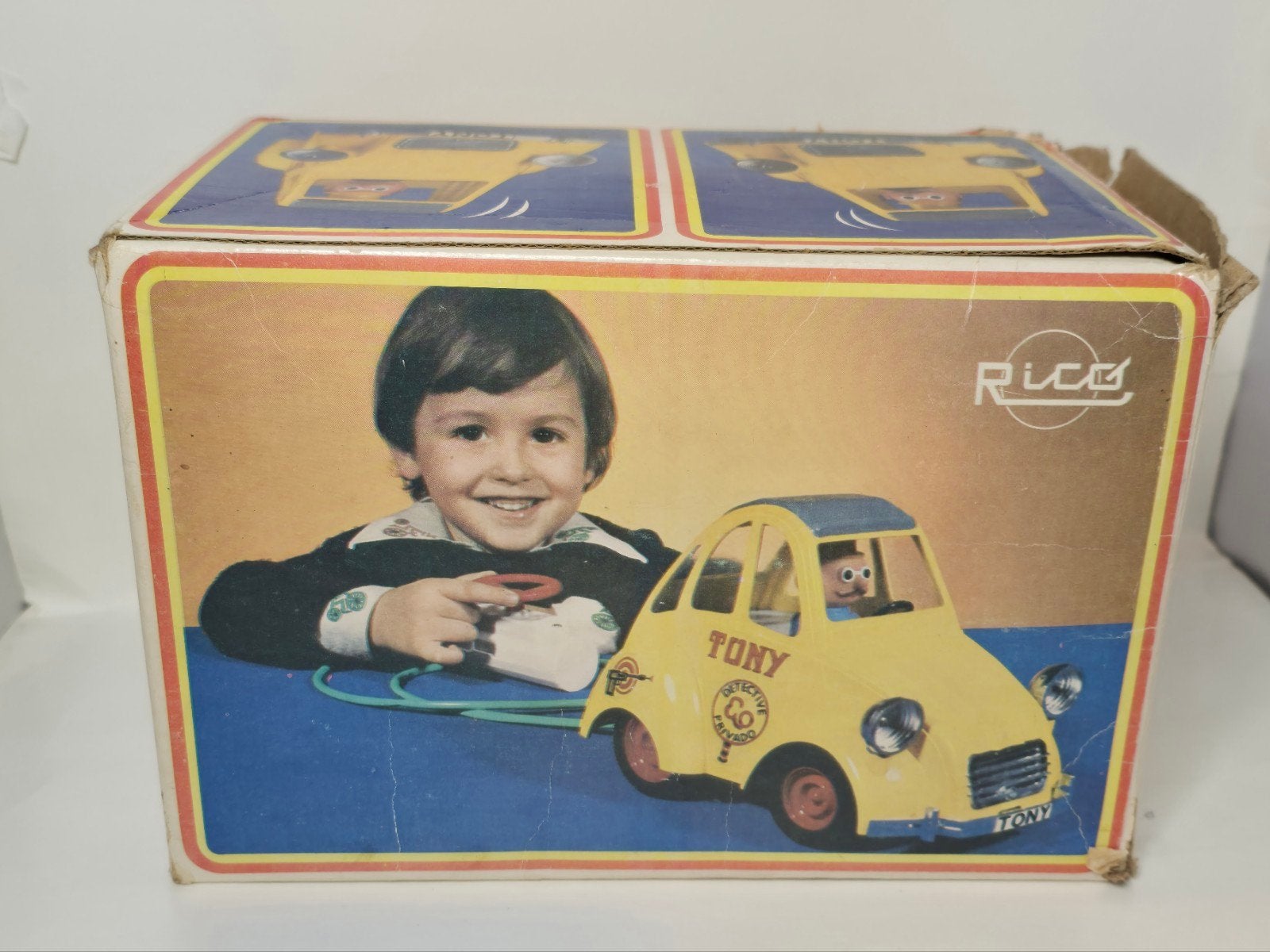Vintage Rico Tony 2 CV Grotesco Elektrische Auto, Ophalen of Verzenden
