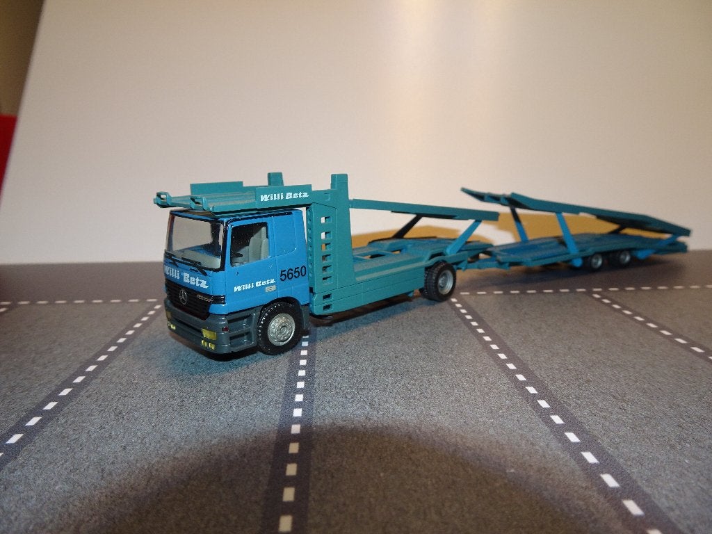 160 herpa mercedes actros willi betz auto verkleurd 1:87, Hobby en Vrije tijd, Ophalen of Verzenden, Gebruikt, Bus of Vrachtwagen