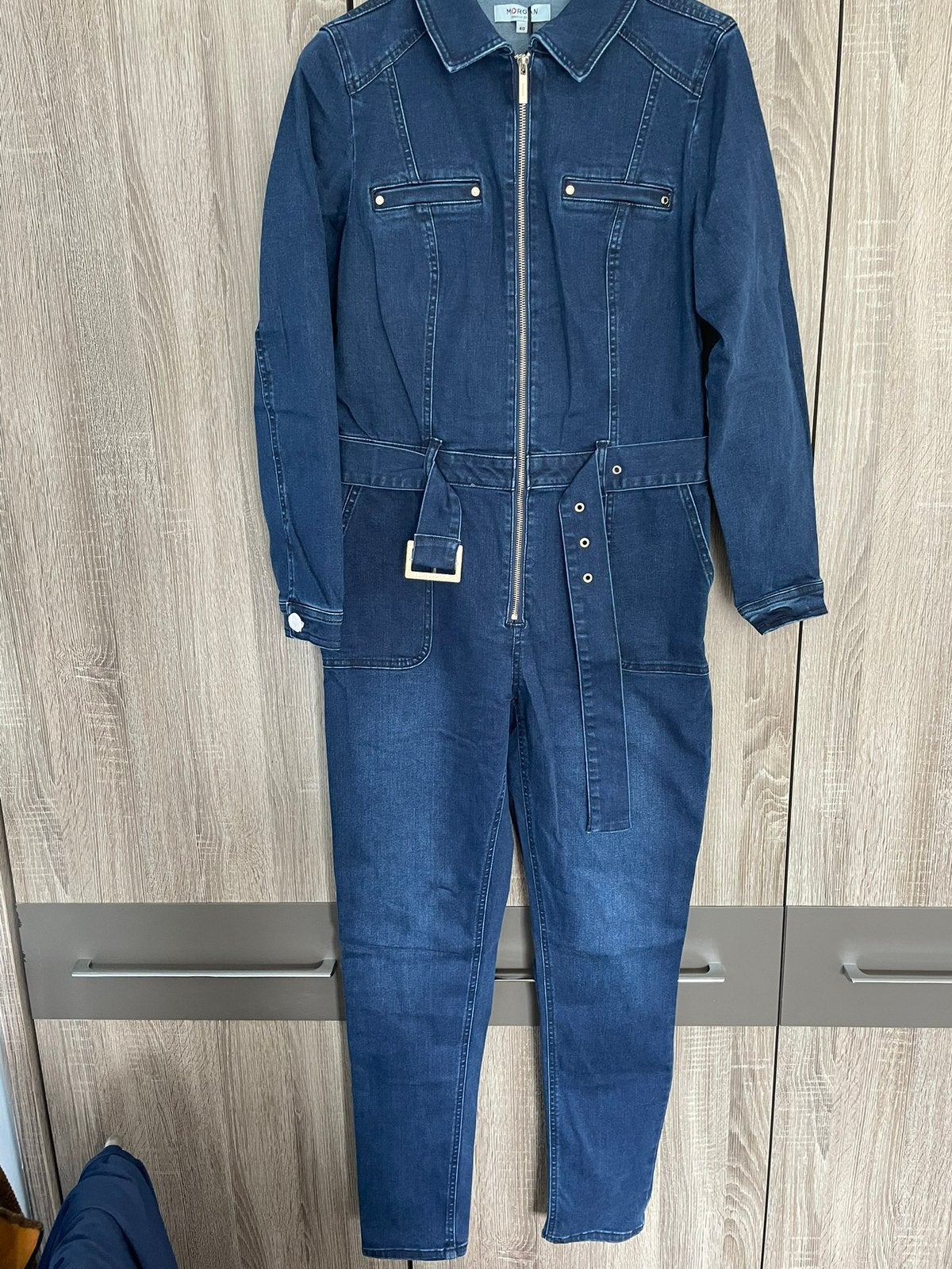 Morgan denim jumpsuit maat 40, Kleding | Dames, Jumpsuits, Ophalen of Verzenden, Nieuw, Maat 38/40 (M), Blauw