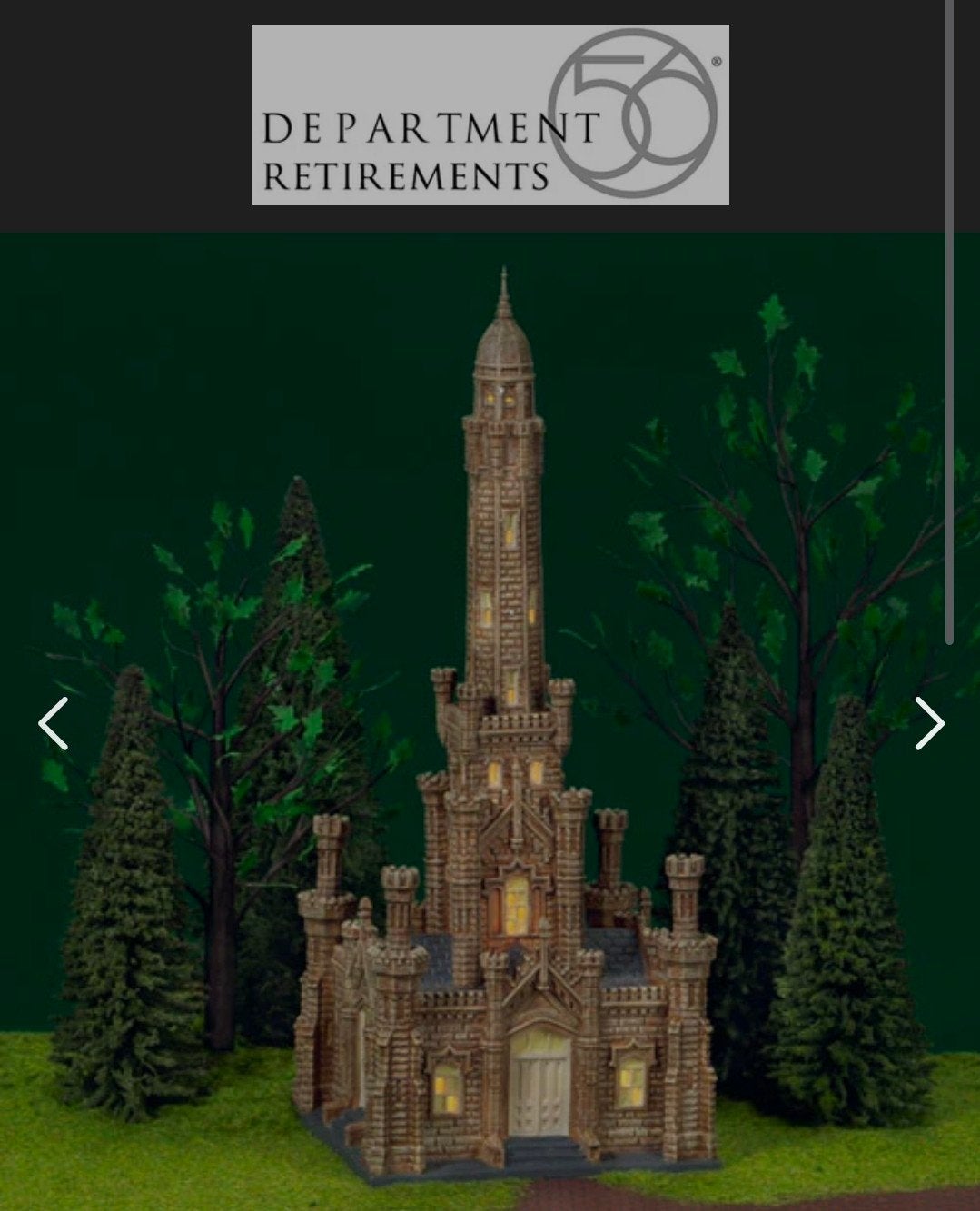 Department 56  Watertoren Chicago, Ophalen of Verzenden, Zo goed als nieuw