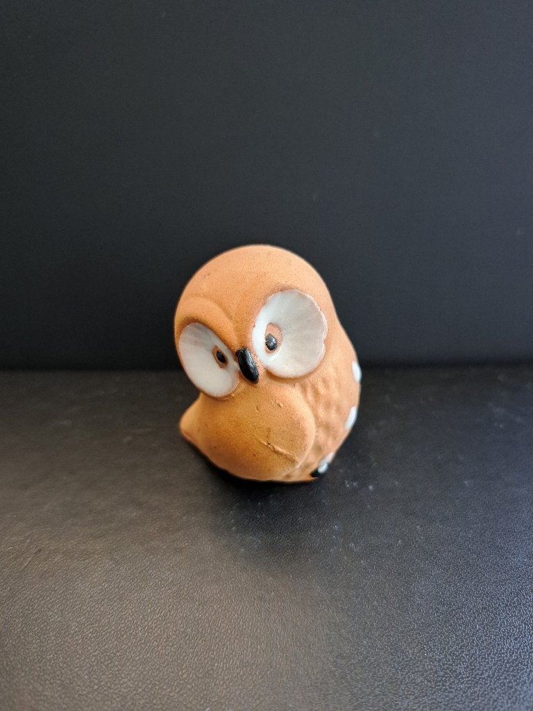 Schattig uiltje, terracotta beeldje, Verzamelen, Beelden en Beeldjes, Ophalen of Verzenden, Gebruikt, Dier