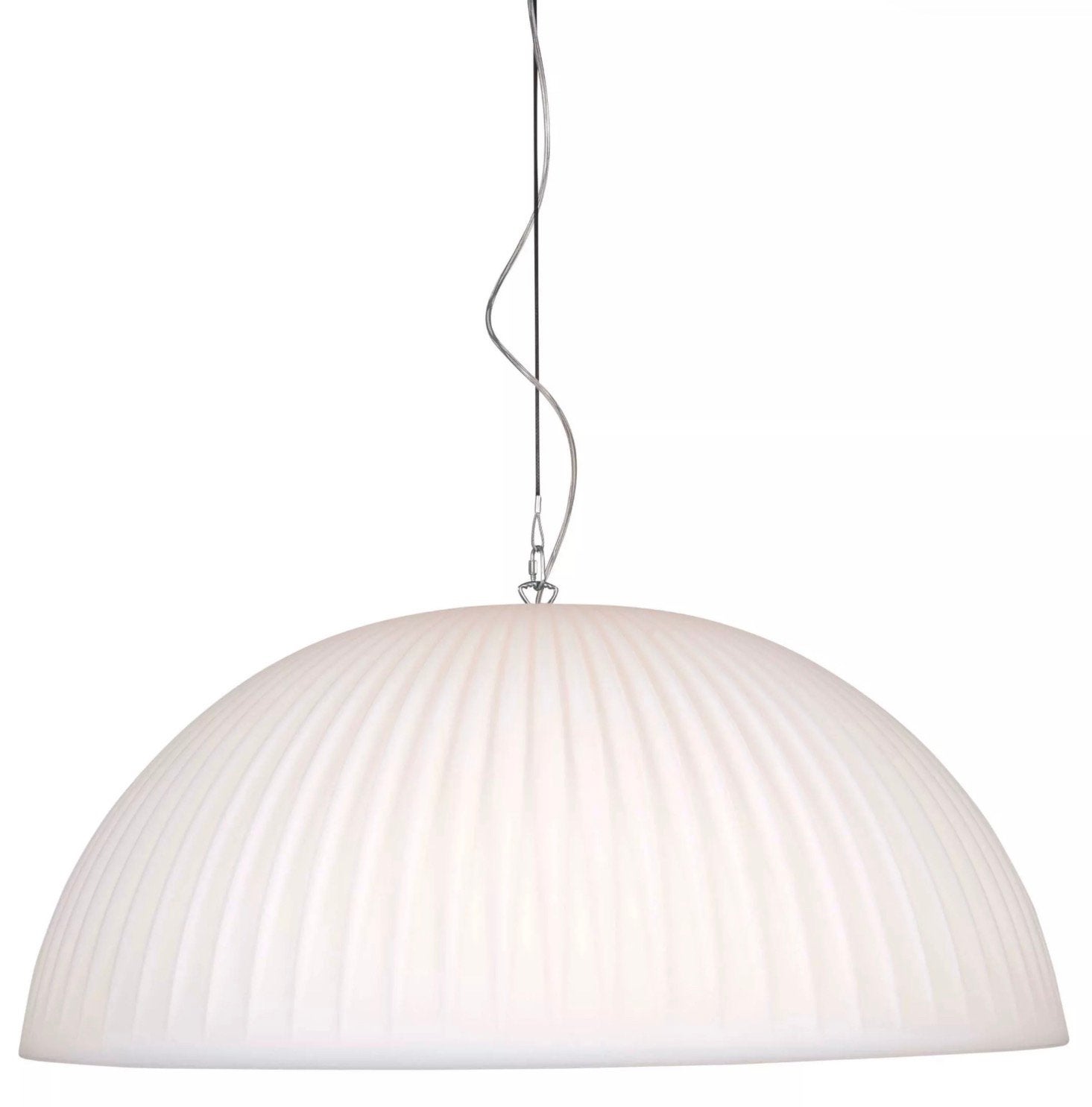 Hanglamp Basic Dome Formadri - 90cm - transparant wit, Ophalen, Kunststof, Gebruikt, E27 (groot)