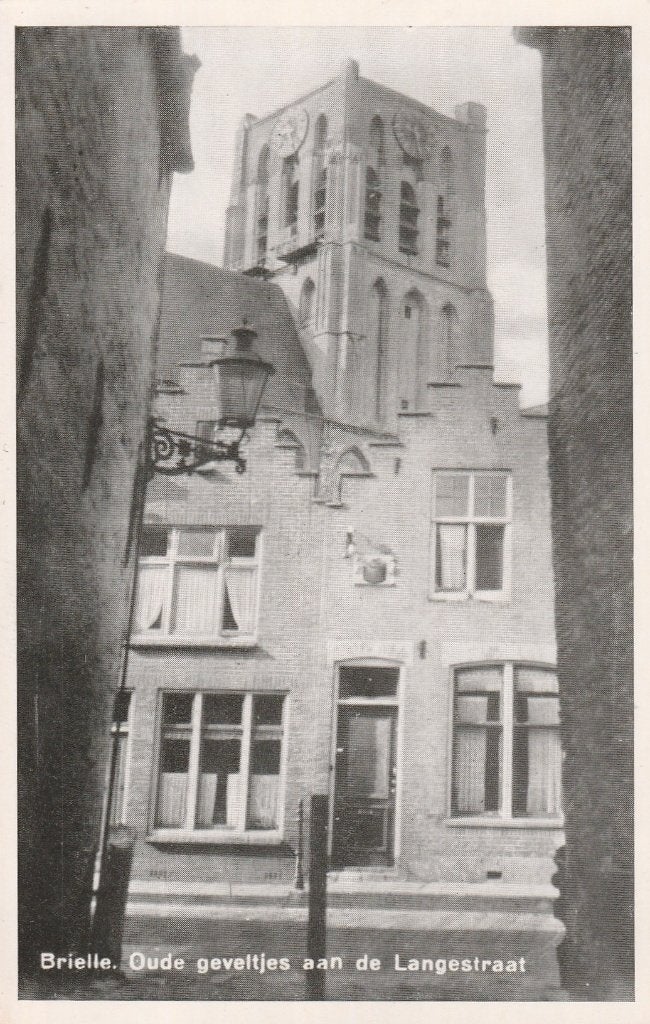 brielle- langestraat, Verzamelen, Ansichtkaarten | Nederland, Ophalen of Verzenden, Voor 1920, Zuid-Holland